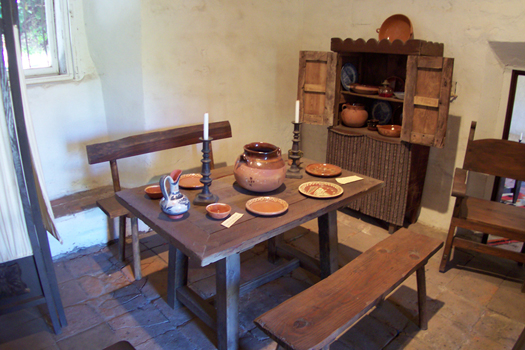 Father Jose Mut's dining room at Mission San Juan Capistrano