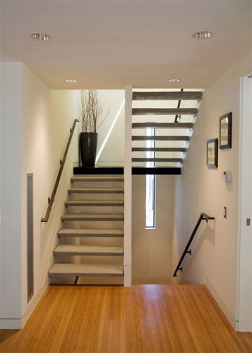 Stairs with custom railings