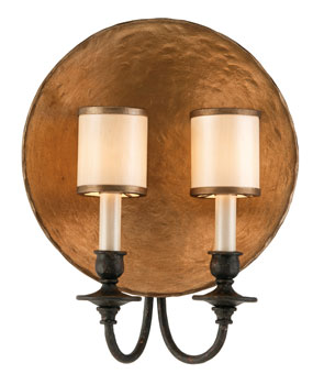 Cymbal sconce by Troy Lighting